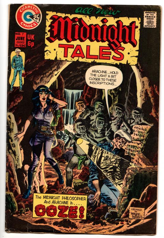 Midnight Tales #7 - Midnight Philosopher / Ooze! (Charlton Comics, 1974) - FN-