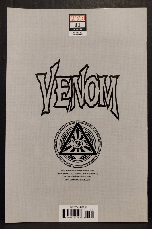VENOM #11 NM 9.4 UNKNOWN COMICS ILLUMINATI EXCLUSIVE TYLER KIRKHAM VARIANT COVER