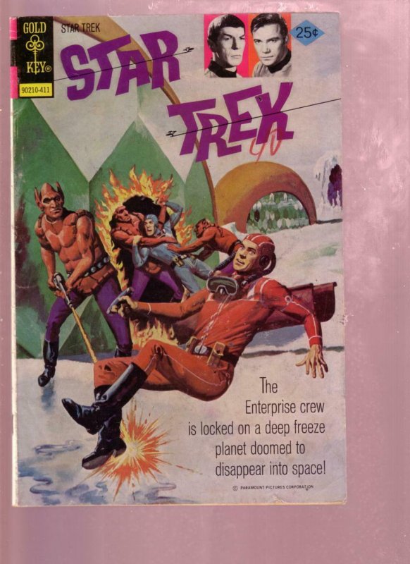 STAR TREK #27 1974- ICE JOURNEY-GOLD KEY COMIC BOOK-TV VG