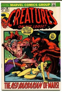 Creatures On The Loose #19  (1972)  THE RED BARBARIAN OF MARS! Gil Kane / ID#354