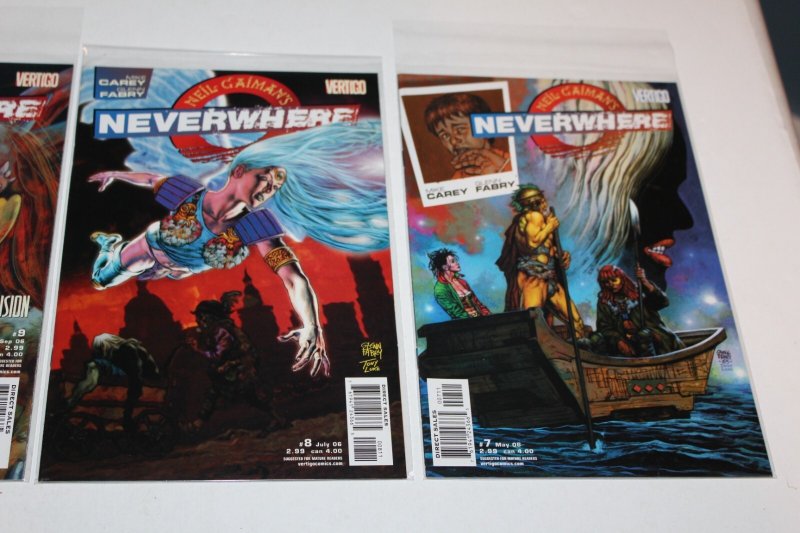 Complete Set Neil Gaiman Neverwhere 1-9 NM issues 2005 Vertigo Comics Sandman