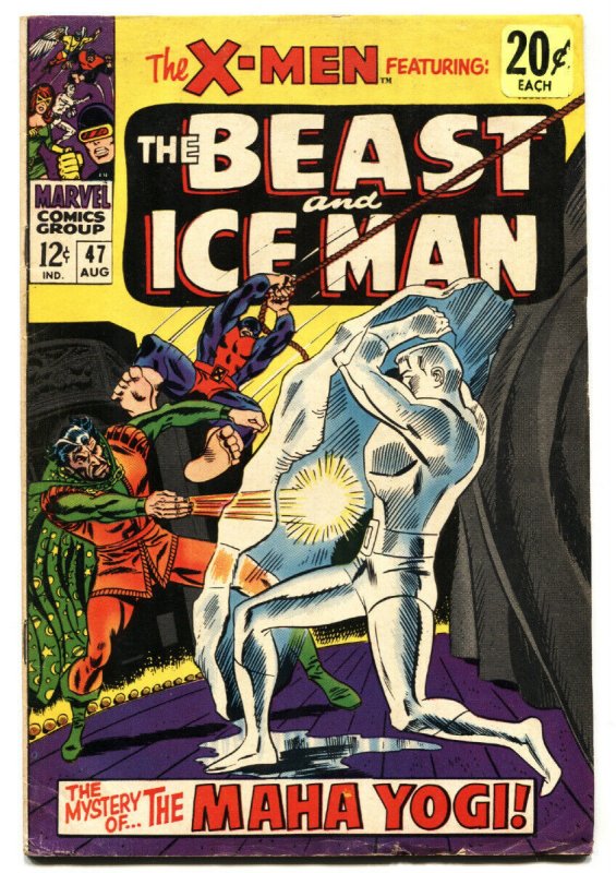 X-MEN #47 1968-MARVEL COMICS-BEAST & ICEMAN-WERNER ROTH