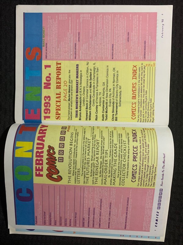 1993 COMIC SOURCE Marketplace Magazine #1 FN+ 6.5 Venom #1 / Swamp Thing