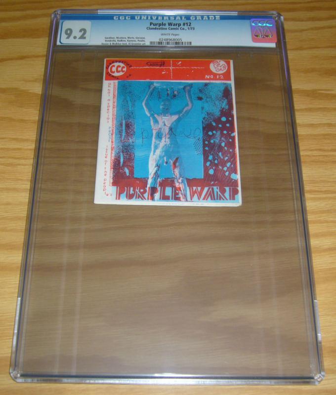 Purple Warp #12 CGC 9.2 tiny print run - high grade underground comix 1973 