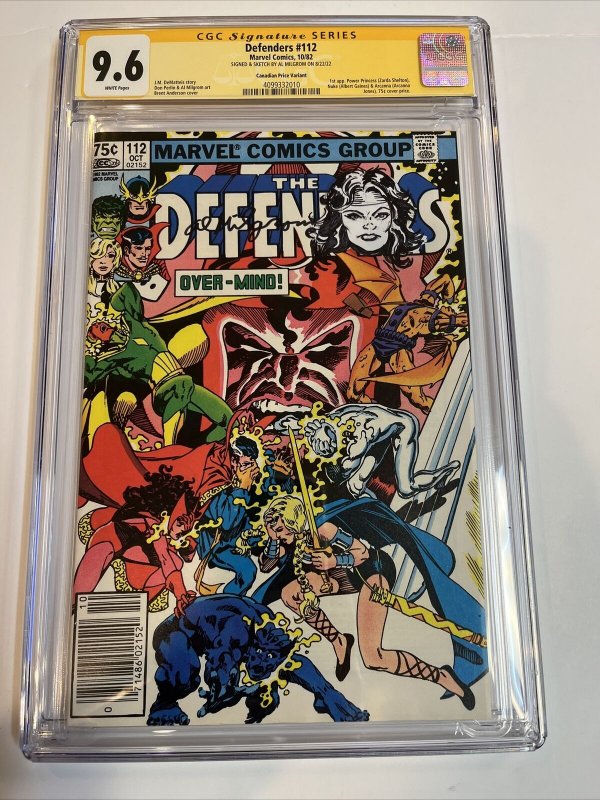 Defenders (1982) #112 (CGC 9.6) Signed Sketch (Power Princess) Al  Milgrom | CPV