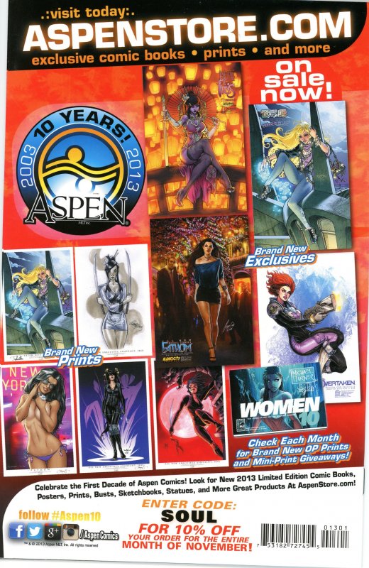 Soulfire #1  2013 series  Stormwatch Comics Variant!  9.0 (our highest grade)