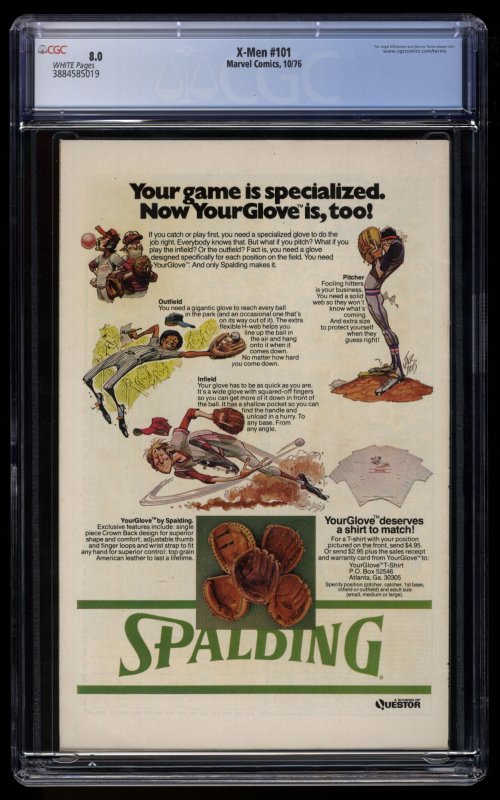 X-Men #101 CGC VF 8.0 White Pages 1st Phoenix!