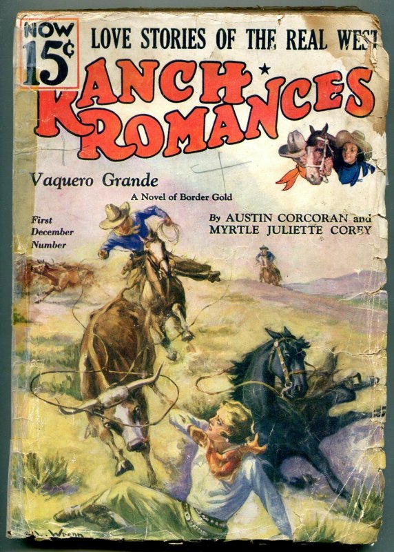 Ranch Romances Pulp September 1 1935- Vaquero Grande FAIR