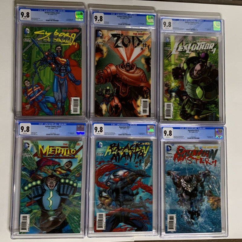 Dc Villian Variant 3-d Lenticular Cover set 52 all CGC 9.8 23.1 23.2 23.3 23.4