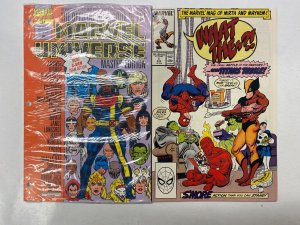 3 MARVEL comic books Marvel Universe #30 What The #1 Heroes Hire #8 70 KM11