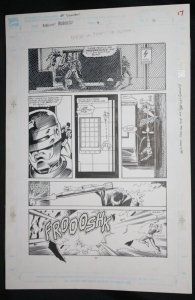 RoboCop #14 p.12/17 - RoboCop Shootout & Explosion - 1991 Art By Lee Sullivan