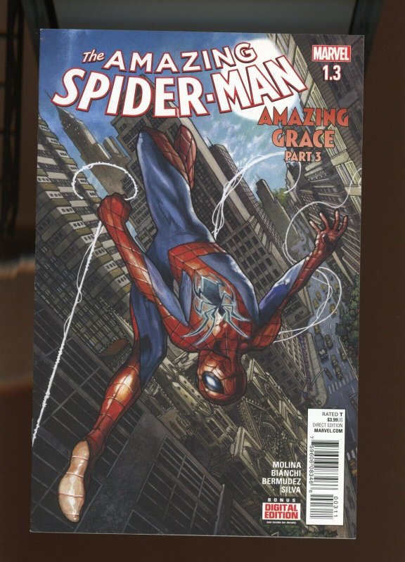 Amazing Spider-Man #1.3, 1.4, 1.5 LOT- Amazing Grace Variants (9.2) 2016