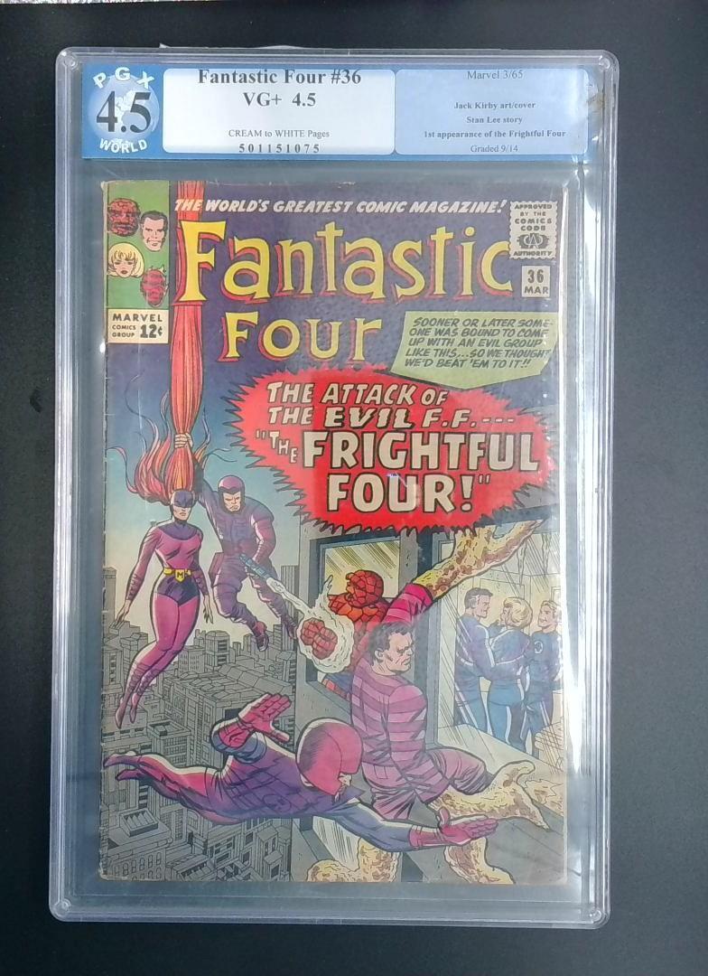 Fantastic Four #36 PGX 4.5 1st Frightful Four, Marvel, 1965 JR1