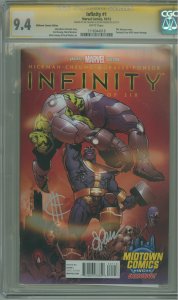 Infinity #1 Midtown Comics Variant (2013) CGC 9.4! Signed!!