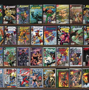 Huge Lot 140+ Comics with Aquaman, Witchblade, Iron Man, Silver Surfer & More!