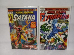 SATANA: MARVEL PREMIERE #27 + #39 TORPEDO - FREE SHIPPING