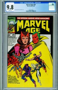 Marvel Age #29 CGC 9.8 1985-Vision and Scarlet Witch-comic book 3826016009