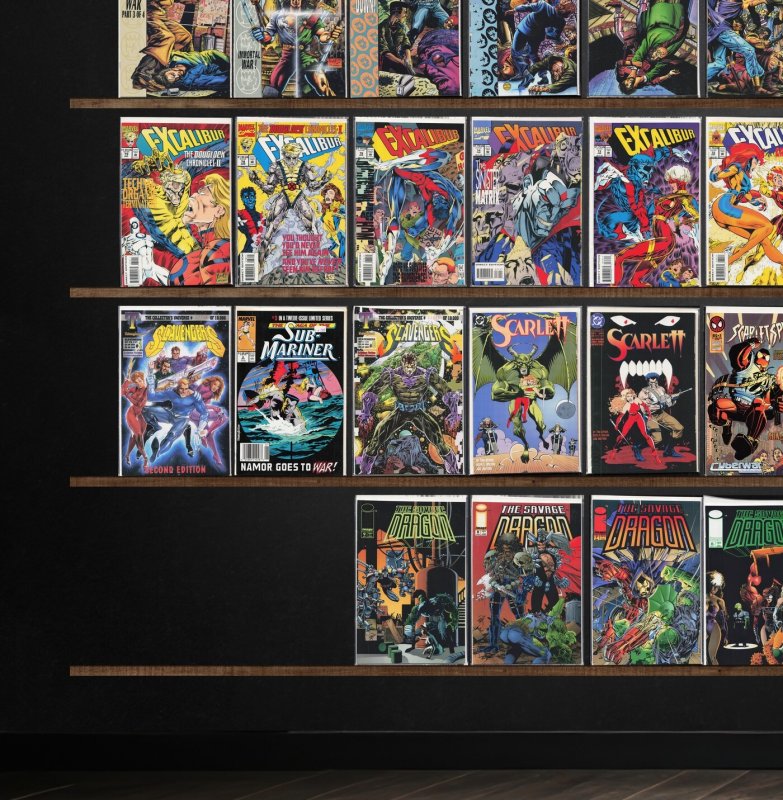 Huge Lot 150+ Comics with Savage Dragon, Excalibur, Eternal Warrior & More!