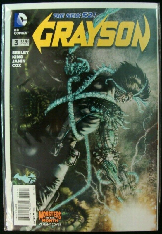 DC Grayson #3 Variant Monsters of the Month Cover The New 52 Batman