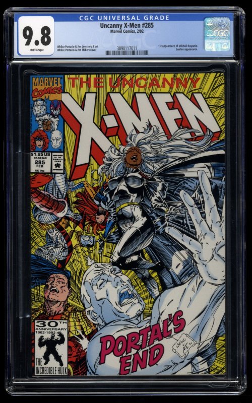 Uncanny X-Men #285 CGC NM/M 9.8 White Pages