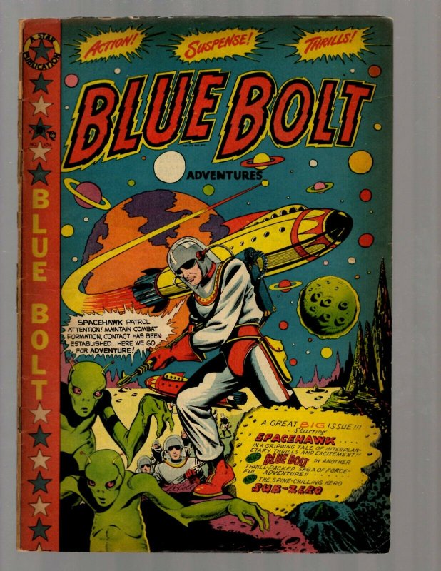 Blue Bolt Adventures # 106 FN- 1950 Golden Age Comic Book Star Publication NE5 