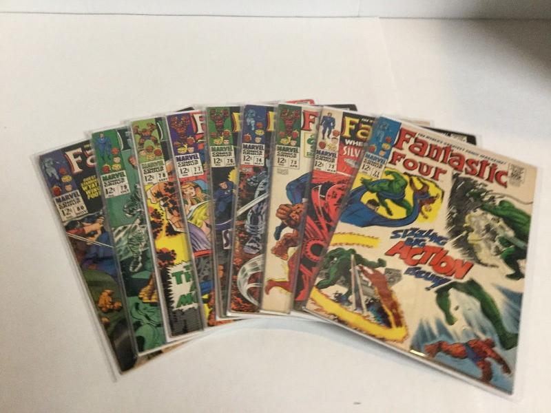 Fantastic Four 71 72 73 74 76 77 78 79 80 Lot Good/Very Good Marvel Comics A11