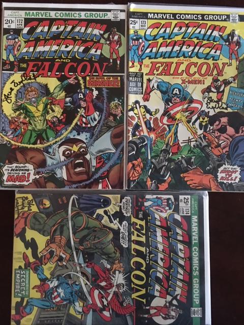 CAPTAIN AMERICA #172-174 SIGNED STEVE ENGLEHART ABQ NM 2014 NM X-MEN