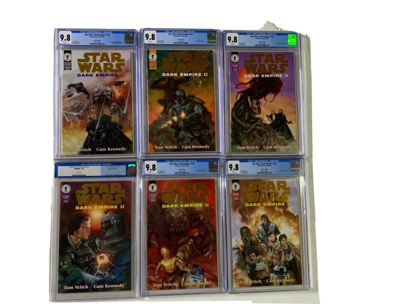 Star Wars Dark Empire II 1 2 3 4 5 6 1-6 All Cgc 9.8 White Pages Gold Edition 