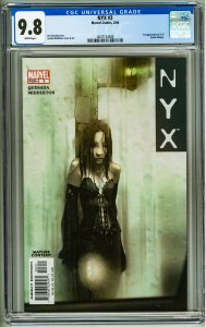 NYX #3 (2004) CGC 9.8! White Pages! 1st Appearance of X-23!