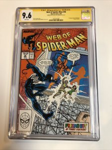 Web Of Spider-Man (1988) # 36 (CGC SS 9.6) | Signed Remark Saviuk 1st Tombstone