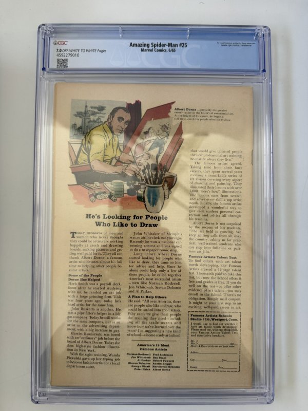Amazing Spider-Man #25 CGC 7.0 1st Mary Jane appearance Ditko  (1965)