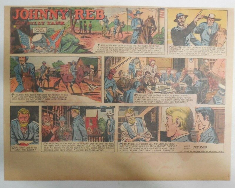 Johnny Reb Sunday by Frank Giacoia & Jack Kirby from 1/5/1958 Half Page Size!