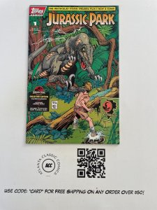 Jurassic Park # 1 NM Topps Comic Book SIGNED Perez & Walt Simonson W/COA 11 J899