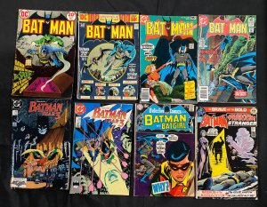 BATMAN 8 BRONZE/COPPER AGE COMIC LOT MOST VG-FN+