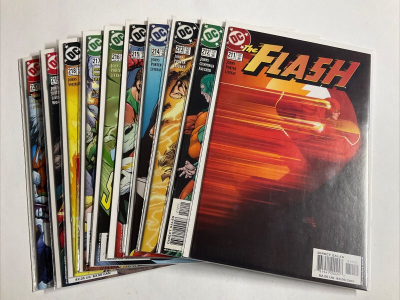 Flash 211-220 Lot Run Set Near Mint Nm Dc Comics