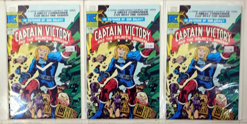 Captain Victory and Galactic Rangers Lot 3 #9 x3 1983 Pacific 1st Print Comics