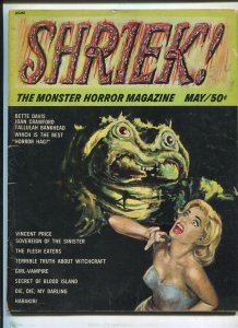 Shriek! #1 ~ The Monster Horror Magazine! ~ (Grade 5.5)WH