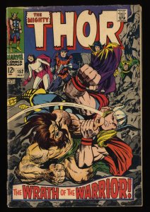 Thor #152 GD- 1.8 Marvel Comics