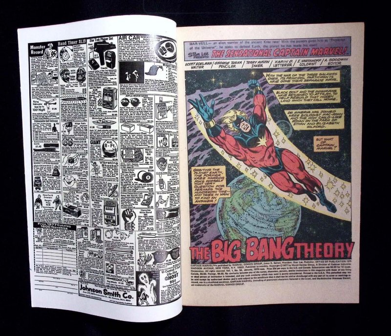 Captain Marvel 54 Jan 1977 Nitro the Exploding Man Marvel Big Bang Theory vf/nm