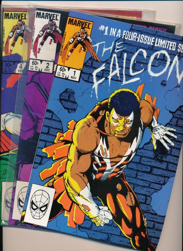 Marvel Comics THE FALCON #1,2,4  ~ VF 1983 (HX836) 3 comics