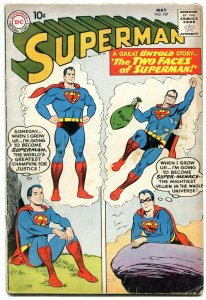 SUPERMAN-#137-TWO FACES OF SUPERMAN-SUPERBOY ON COVER VG