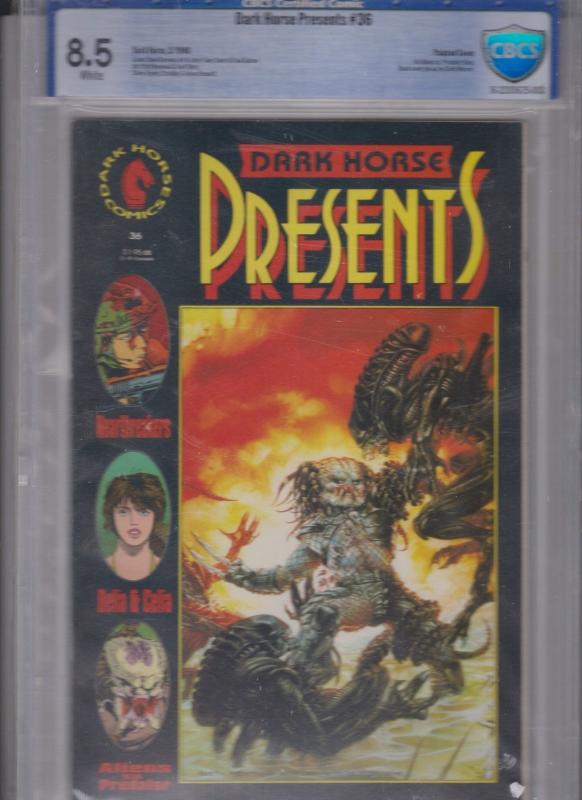 DARK HORSE PRESENTS #36 / CBCS 8.5 / WHITE PAGES / VARIANT & PAINTED COVER