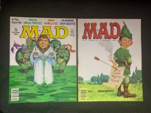 1991 MAD Magazine #306 & 307 VG/VG+ Alfred E Neuman LOT of 2
