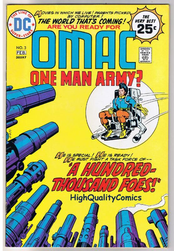 OMAC #3, FN+, Jack Kirby, One Man Army Corp, 1974,more JK in store,Bronze age