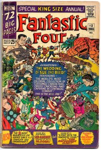 FANTASTIC FOUR ANNUAL #3 (Oct'65) 4.0VG The Wedding of Sue and Reed! All Kirby!