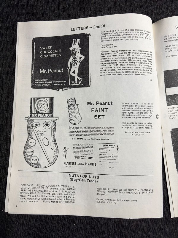 1982 PEANUT PALS PAPERS Fanzine Vol. 4 #2 FN 6.0 Mr. Peanut Paint Set 8pgs