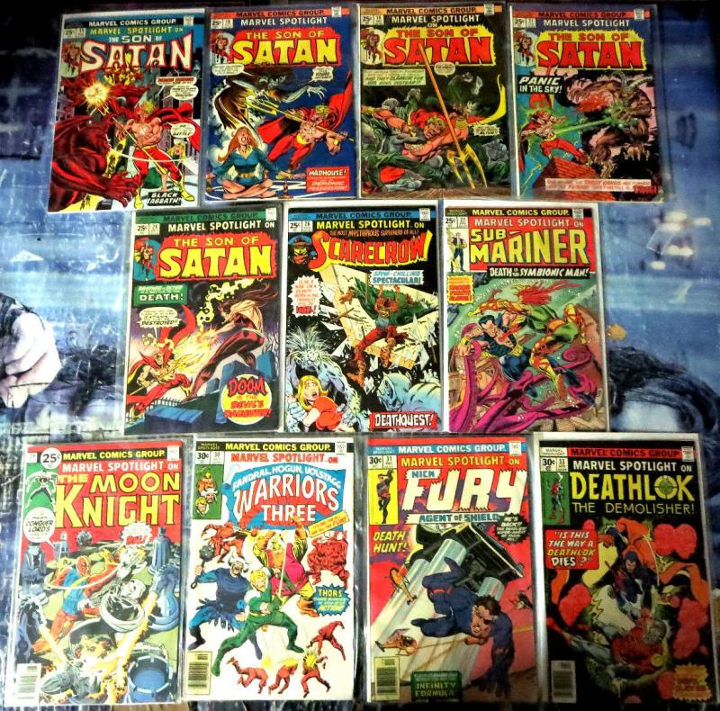 MARVEL SPOTLIGHT (1971 series) #15-33, 11 diff - Son of Satan Nick Fury Deathlok