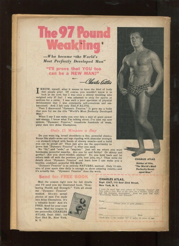 WINGS COMICS #22 (5.5) WORLD WAR 2 COVER