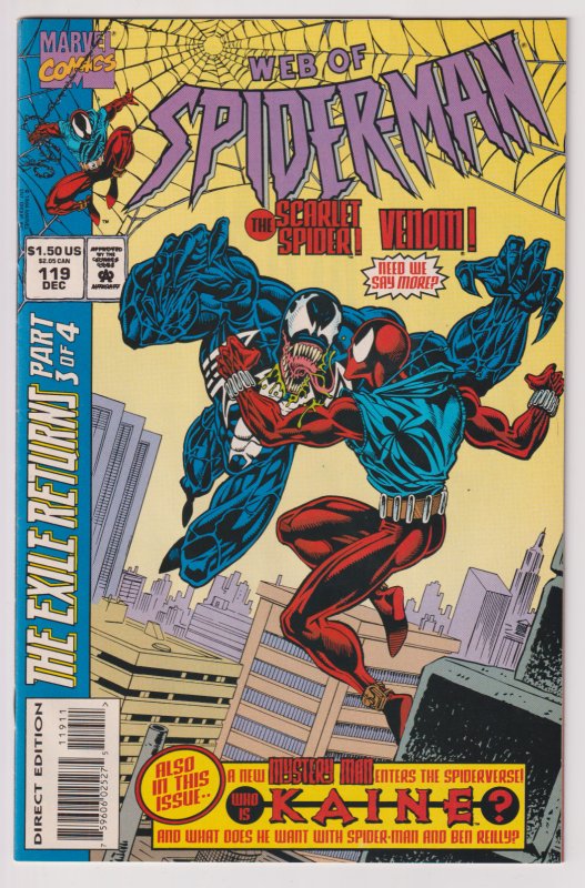 Marvel Comics! Web of Spider-Man! Issue #119! First Appearance of Kaine ...