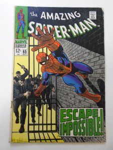 Amazing Spider-Man #65 GD+ Condition centerfold detached